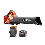 Husqvarna Leaf Blaster 350iB Battery Powered Cordless Leaf Blower, 200-MPH 800-CFM Blower with Brushless Motor and Quiet Operation, 40V Lithium-Ion 7.5 Ah Battery and Charger Included, 970569904
