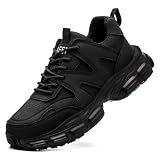 Steel Toe Shoes for Women Men Wide Non Slip Composite Work Sneakers Indestructible Comfortable Safety Tennis Shoes Lightweight Breathable Construction Sneakers Puncture Proof Ergonomic Design