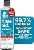 Nature Clean All Natural Dishwasher Rinse Aid Cleaner, Liquid Dishwasher Rinse Agent for Spot-Free Glass & Cutlery in Hard Water, Non Toxic Dish Washer Rinse Aid & Stain Remover, 8 oz/250ml, Pack of 1