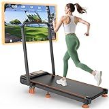Walking Pad Treadmill with Incline, Upgraded 3.5HP Walking Pad with Handle Bar, 350Lbs Foldable Portable Treadmills for Home Office, 4 in 1 Under Desk Treadmill with Remote Control & APP, LED Display