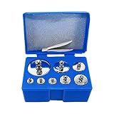 HFS(R) Calibration Weight Set 1000g with Case and Tweezers for Digital Scale, Gram Scale-M2 Class 8pcs 10g,20g,20g,50g,100g,100g,200g,500g