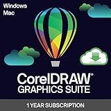 CorelDRAW Graphics Suite | 1 Year Subscription | Graphic Design Software for Professionals | Vector Illustration, Layout, and Image Editing [PC/Mac Download]