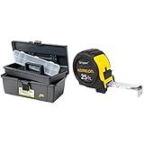 Plano 452-006 Grab-N-Go 16-Inch Tool Box with Tray and Komelon SM5425 Speed Mark Gripper Acrylic Coated Steel Blade Measuring Tape, 1-Inch X 25Ft