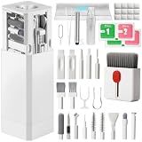 HISSIMO Upgraded 47PCS Phone Cleaning Kit, AirPod & iPhone Cleaner, Electronics Cleaning Tools for Charging Port/USB-C/Speaker, Laptop Cleaner for Keyboard Screen, Tech Gifts for Men, Cool Gadgets