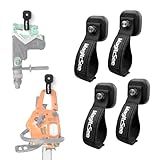 Updated 4 Pack Heavy Duty Magnetic Hook Straps for Extention Cords, Powerful Cruise Garage Storage Hook Ties for Hanging Cables, Garden Hoses Ropes, Workshop Tool Box Magnet Organize Hangers for Tools