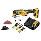 DEWALT 20V MAX XR Oscillating Multi-Tool Kit, Oscillating Tool Accessories, Cordless, 3-Speed, Quick Blade Change, Sand Paper, Blades, Battery and Charger Included (DCS356D1)