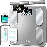 RunStar Digital Bathroom Scale for Body Weight, Body Fat, BMI 28 Measurements, Innovative 8-Electrode Smart Scales FSA&HSA Eligible with Voice Prompt Function High Accurate Bluetooth Weight Machine