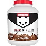Muscle Milk Genuine Protein Powder, Chocolate, 4.94 Pound, 32 Servings, 32g Protein, 2g Sugar, Calcium, Vitamins A, C & D, NSF Certified for Sport, Energizing Snack, Packaging May Vary