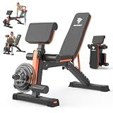 XCHIEF Adjustable Weight Bench with Leg Extension and Preacher Pad, 1000LBS