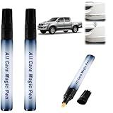 Car Scratch Remover Pen – All Cars Magic Pen, Weatherproof Touch-Up Paint Pen for Minor Clear-Coat Scratches, Quick Fix, Fits All Vehicle Colors, Travel-Friendly (2Pcs)