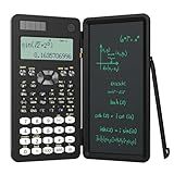 Scientific Calculator for Students with Notepad, ROATEE Middle and High School Supplies for Students, 82 MS Foldable 2-Line Display Science Calculator with Writing Tablet, Solar and Battery Powered