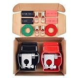 Battery Terminal Connectors, Military Spec Positive Negative Heavy Duty Auto Car Marine Battery Terminal,with 4 Pcs 2 Gauge 3/8" Copper Lugs,4 Heatshrink,2 Cover and Anti Corrosion Washers (Kit)