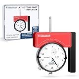 AltitudeCraft Rigid Lathe Tool Post Indicator Holder for 4-Jaw Chuck Centering & Runout Checks, .0005" Dial Indicator, AXA/BXA Quick Change, Mini Lathe Machinist Accessories