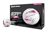 TaylorMade Golf SPEEDSOFT Ink Golf Balls Pink ONE Dozen
