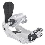 5th Element Summit Stealth Adult Snowboard Bindings for Men-Designed for New or Replacement Snowboards. Universal bindings disc and Hardware for Beginner to Intermediate (White/Gray, Large/X-Large)