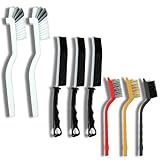 Betanull Crevice Cleaning Brush Set, Multi-Purpose Hard Bristle Brushes for Deep Cleaning Kitchen, Bathroom, Grout, Sink, Cup, Teapot, Bottle, Blender, Corners, Tight Spaces & More
