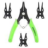 OEMTOOLS 25012 4 in 1 Combination Snap Ring Pliers Set, Heavy Duty, Industrial Grade Professional Snap Ring Pliers, Automotive Tools, Colors May Vary