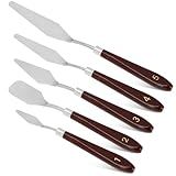 Cake Cream Spatula 5 Pcs Stainless Steel Cake Spatula with Frosting Baking Pastry Tool Mixing Set Cake Icing Oil Painting Decorating Cream Toner Tool for Cake Fondant Chocolate