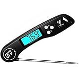 DOQAUS Meat Thermometer Digital – Instant Read Food Thermometer for Cooking with Backlight & Auto-Rotating Display, Kitchen Gadgets Essentials for BBQ Oven Grill Smoker Candy