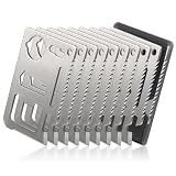 Weenkilly 11-in-1 Credit Card Multitool For Men, 10 Pack Survival Pocket Tools, Thickened Stainless Steel Bottle Opener, Credit Card Wallet Tool, Double Row Sawtooth Pocket Tool