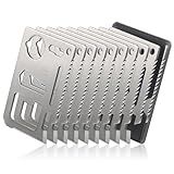 Weenkilly 11-in-1 Credit Card Multitool For Men, 10 Pack Survival Pocket Tools, Thickened Stainless Steel Bottle Opener, Credit Card Wallet Tool, Double Row Sawtooth Pocket Tool