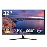 32" 4K UHD IPS Monitor, 60Hz HDMI DP Ergo, MacBook Home Office & PS5 Gaming