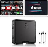 GZPYC Wireless CarPlay Adapter AI Box for iPhone & Android Auto – YouTube & Netflix Support, TF Card Offline Playback, Plug and Play, Wired to Wireless Conversion, Stable 5.8GHz WiFi & Bluetooth 5.3