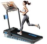 FOUSAE Treadmills for Home, App Compatible, 5 in 1 7.5MPH Foldable Treadmill with 10% Incline, 3.0HP Brushless Drive, 12 HIIT Programs, Full Screen LED Display, Remote Control, 400 LBS Weight Capacity