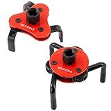 BILITOOLS Oil Filter Removal Tool, Universal Oil Filter Wrench Set Adjustable 2-1/2 to 4 inch & 3 to 5-1/8 inch, 1/2" Drive