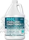 BubbyShine, Pool Stabilizer - Cyanuric Acid Pool Stabilizer, Liquid Chlorine Stabilizer for Pool Chemicals, Swimming Pool Conditioner Stabilizer, Pool Stabilizer for Salt Pool & Chlorine, 1 Gallon