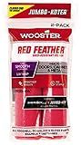 Wooster Brush RR311-4 1/2 Jumbo-Koter Red Feather Shed Resistant Paint Roller Cover, 1/4 in Nap, 4-1/2 in L, 3/4 in, 4.5 Inch