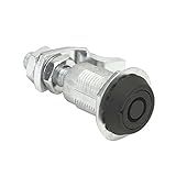 Southco E3-15-25 Series Vise Action Powder Coated Zinc Alloy Tool Operated Compression Latch with Tubular Key Head, Non-Locking, 1"-1.62"/2.07"-2.69" Grip Range, Black