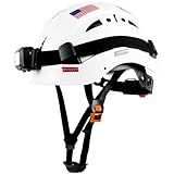 SAFEBUILDER Construction Safety Helmet with Headlight Hard Hat Headlamp Adjustable Ventilation Hardhats Work Head Protection Certified ANSI/ISEA Z89.1 (White Hard Hats + B01 Head Light)