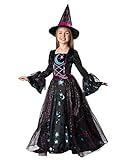 Seasons Girls Light Up Deluxe Moonlight Witch Costume (M(8-10))