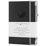 Closeout Edition Live Whale, Time Tracker- Boost Productivity and Manage Your Time Effectively Moleskin Faux Leather Black Goal Journal