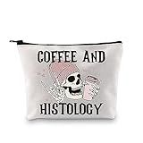 GJTIM Histologist Technician Gift hisopathology gift histology grad gift Coffee and Histology Zipper Pouch Makeup Bag (Histology Bag)