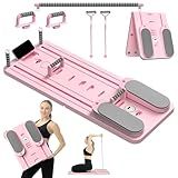VigorEdge Pilates Board - Pilates Reformer Set, Multi-Purpose Foldable Pilates Reformer Board for Home,11 in 1 Pilates Equipment (Pink)