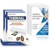 200 Pack 5mil 2.3x3.7in Thermal Laminating Pouches Badge Laminate Pouches Clear Laminated Luggage Tags Printable Laminator Pouches for Business Permits Cards Hold 2x3.5 in Business Card
