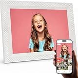 Frameo Digital Picture Frame 10.1" Digital Calendar 2-in-1|WiFi Smart Photo Frame16GB with 1280x800 HD Touchscreen|Sync Family Calendars Planner|Share Photos/Videos from Phone|Gifts for Mom Parents
