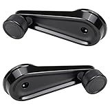 TRQ Front Window Crank Handle Set Black Compatible with 79-15 International
