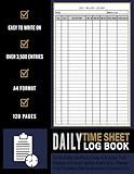 Daily Time Sheet Log Book: For Recording Work Hours, Tasks, and Activities | Track Employee Attendance | Monitor Productivity, and Manage Project ... for Businesses, Freelancers, and Contractors.