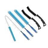 JUNTIANZE 5 Pcs Dryer Vent Cleaner kit,Refrigerator Coil Cleaning Brush,Home Improvement Essential Cleaning Tools, for Kitchen Sinks, drains, Shower and Bathtub Clogs