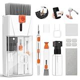 Professional Keyboard Cleaner Laptop Cleaning Kit – Keyboard Cleaning Kit for Computer MacBook iPhone Camera – Electronics Cleaner with Retractable Brush, Keycap Puller, 15ml Spray, Microfiber Cloth