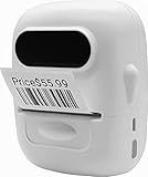 HYBSK Bluetooth Thermal Printer with Label, P50 Portable Barcode Label Maker Machine for Retail,Small Business, Office,Compatible with iPhone/Android (White)