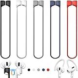 5 Pack Ultra Strong Magnetic AirPods Pro Straps, Anti-Lost Neck Cord for AirPods Pro 3 2025,AirPods 4th, AirPods Pro 2nd/1st, AirPod 3rd, AirPod 2nd/1st - 5 Pcs Silicone Sports Lanyard and 2 Ear Hook