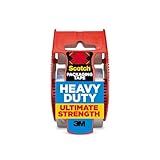 Scotch Heavy Duty Shipping Packaging Tape, 1.88" x 27.7 yd, Great for Packing, Shipping & Moving, Clear, 1 Dispensered Roll (142L)