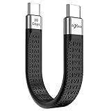 Rixmie Short USB-C Cable [5 inch], 100W PD Fast Charging, 20Gbps Data Transfer, USB C to USB C Short Cable, Thunderbolt 3 for iPhone 17, MacBook, Android Auto, External SSD and More Type-C Devices