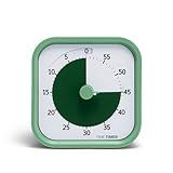 TIME TIMER Home MOD - 60 Minute Kids Visual Timer Home Edition - for Homeschool Supplies Study Tool, Timer for Kids Desk, Office Desk and Meetings with Silent Operation (Fern Green)