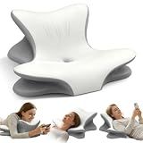 Cervical Neck Pillow for Pain Relief, Ergonomic Reading Pillow for Bed, Contour Wedge Pillow Back Support Pillow, Orthopedic Memory Foam Pillows for Sleeping, Couch Floor Use Lying Reading