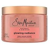 SheaMoisture Shea Sugar Body Scrub For Glowing Radiance Coconut Hibiscus Glowing Radiance Body Scrub With 24h Shea Moisture Nutrients 12 oz